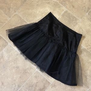 Ralph Lauren 2000s Black Drop-Waist Tulle Skirt